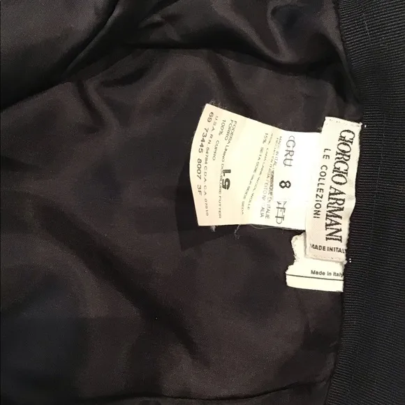 Giorgio Armani Le Collezioni blk wool skirt Sz 8