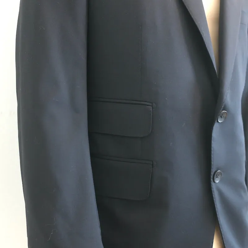 Gucci Blazer Black Wool Size 54 C Two-Button Suit Jacket