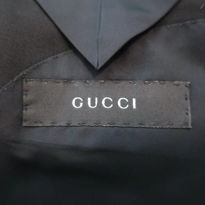 Gucci Blazer Black Wool Size 54 C Two-Button Suit Jacket