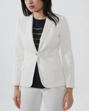 Gucci White Suit Blazer   Brown Belt - 38