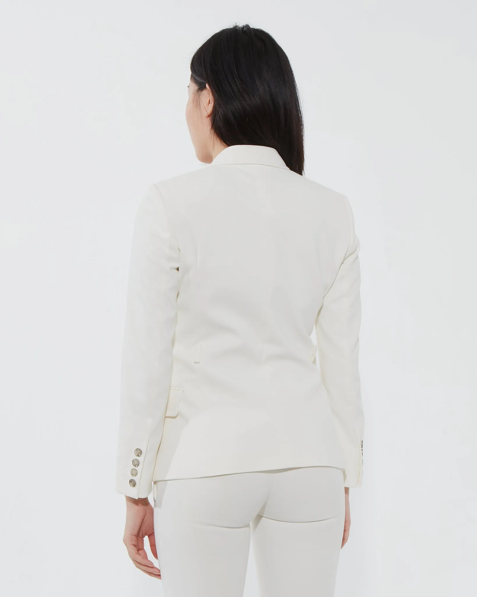 Gucci White Suit Blazer   Brown Belt - 38