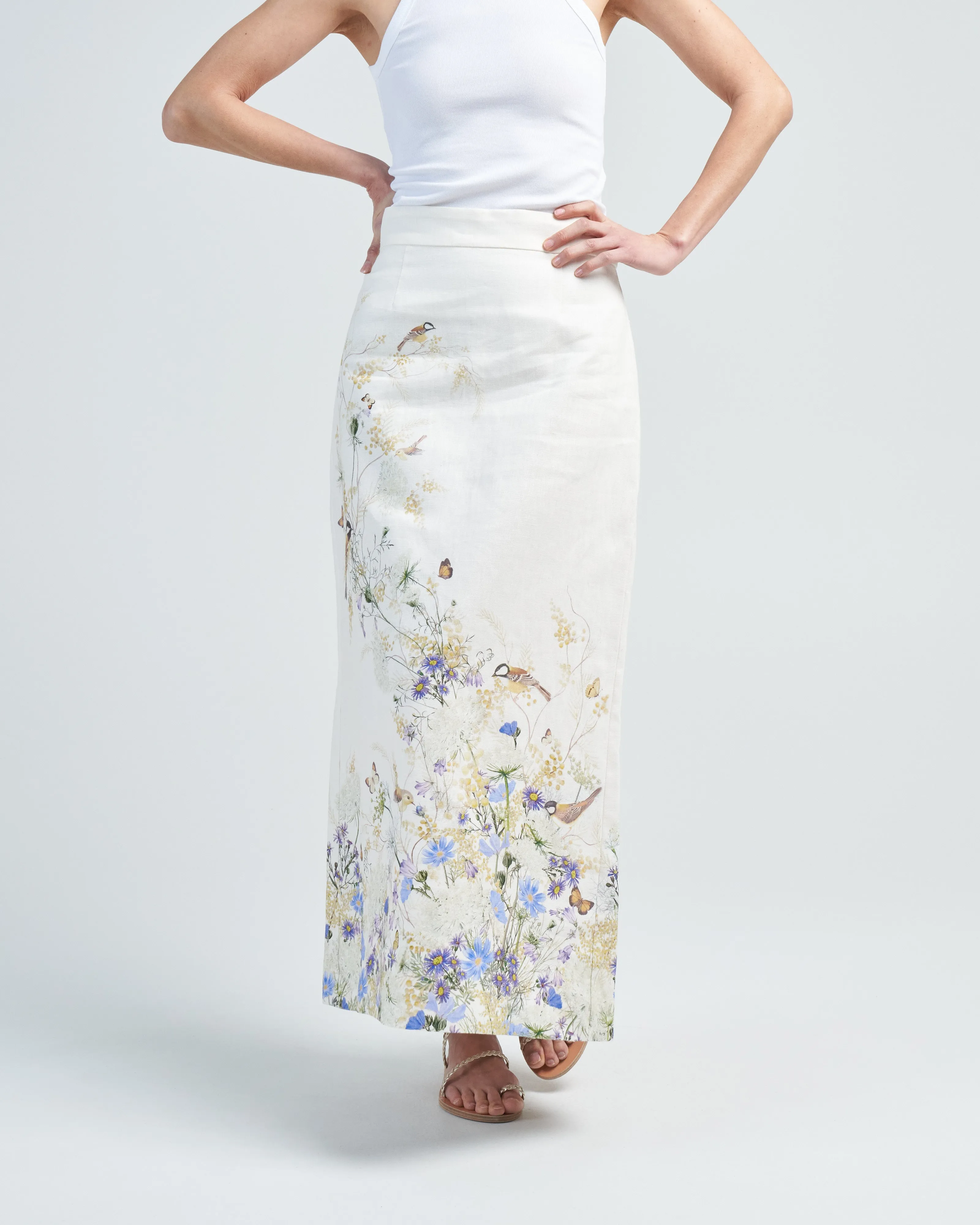 harmony pencil midi skirt