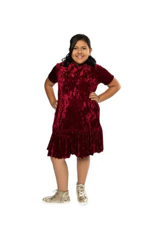 Hoodie Ruffle Plus Size Girl Dress-Discontinued