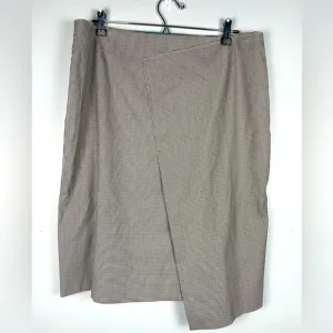 Hugo Boss Vureta Mini Houndstooth Asymmetrical Skirt Size 12