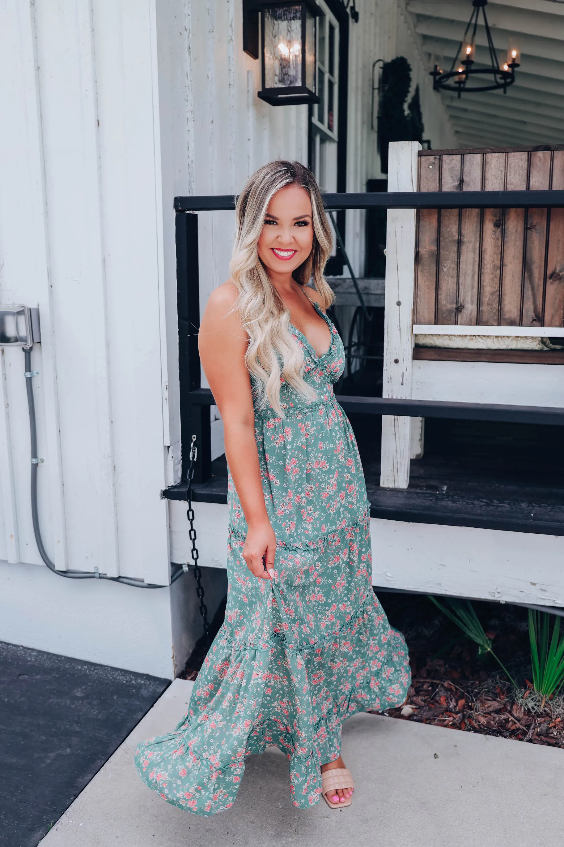 In Bloom Floral Tiered Maxi Dress