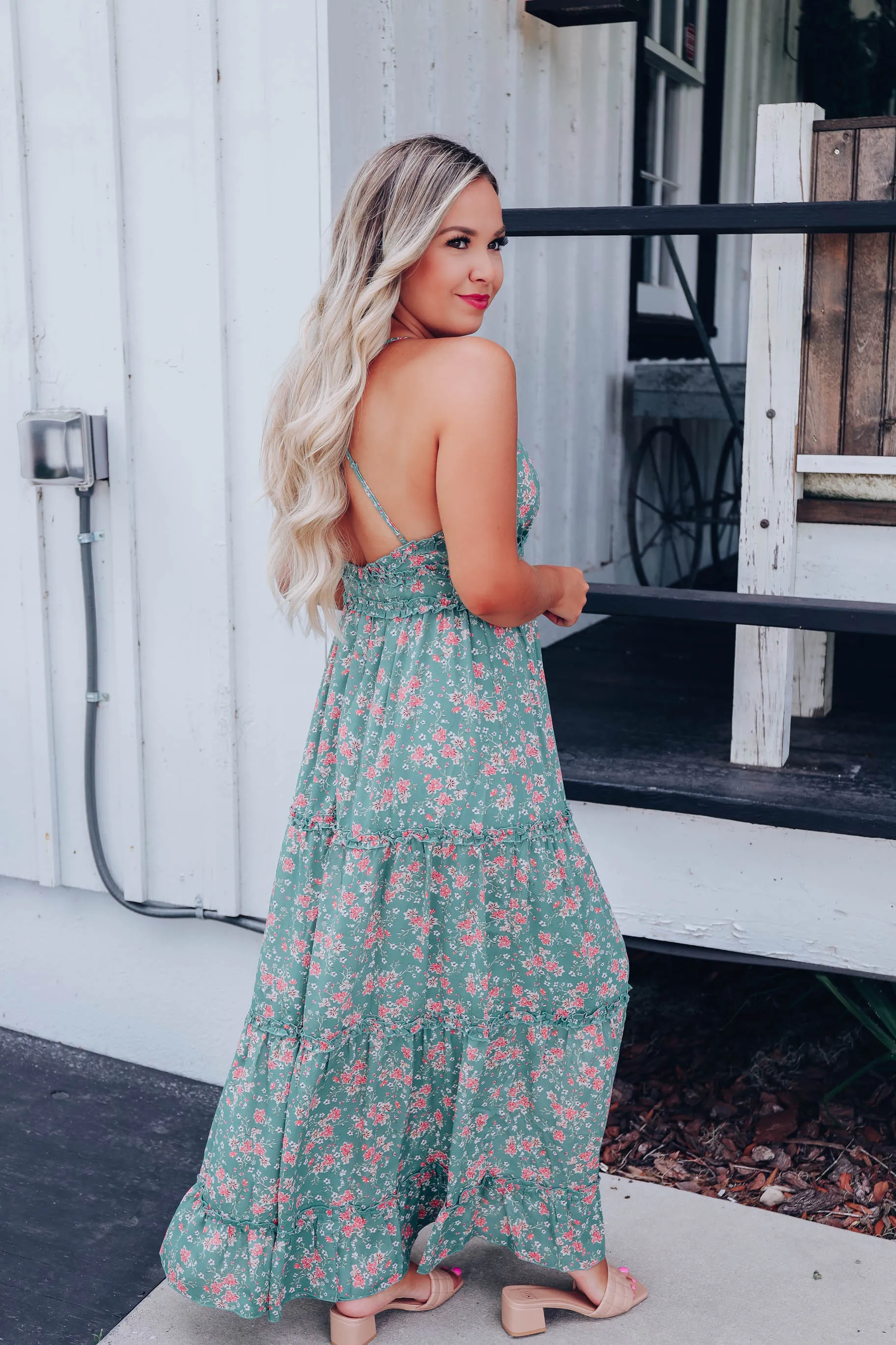 In Bloom Floral Tiered Maxi Dress