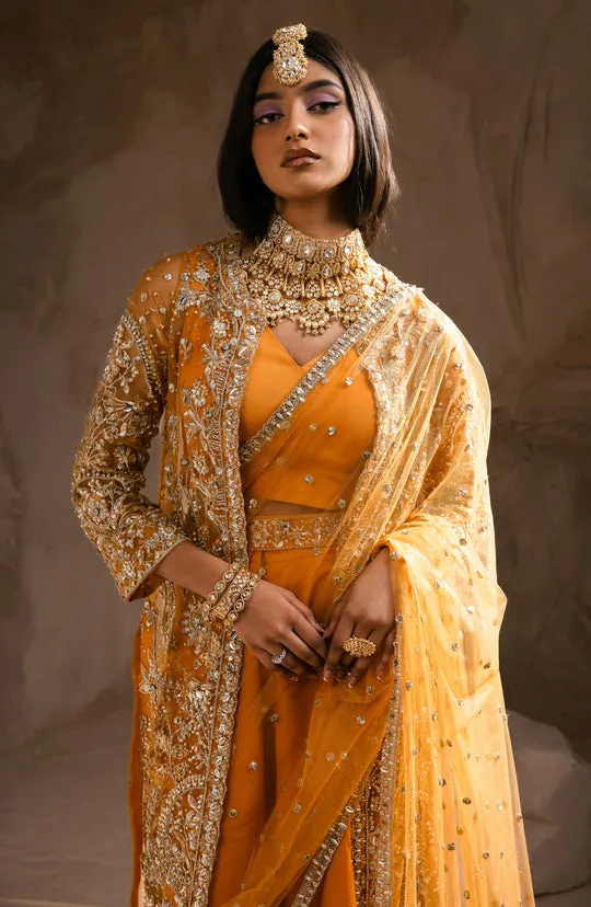 Indian Wedding Dress in Open Jacket and Trouser Style