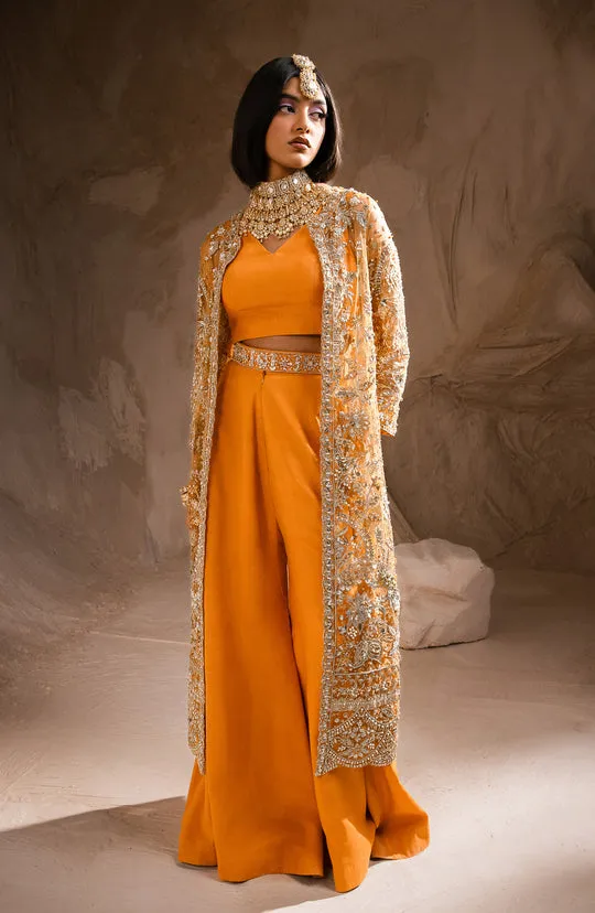Indian Wedding Dress in Open Jacket and Trouser Style