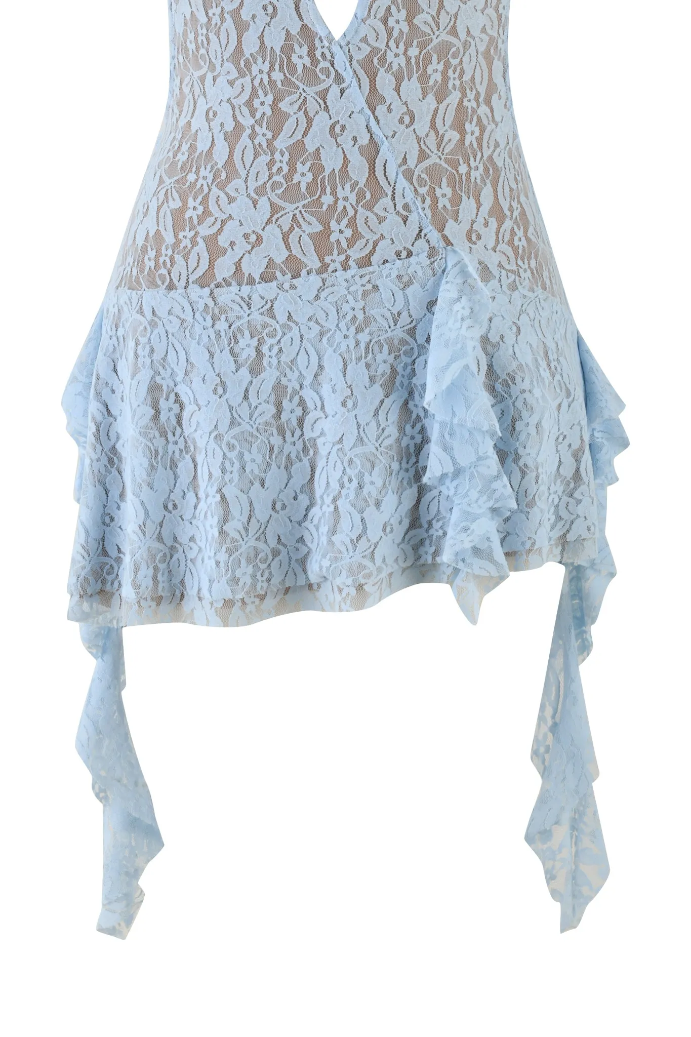 IRISIA LACE MINI DRESS - BLUE : BABY BLUE