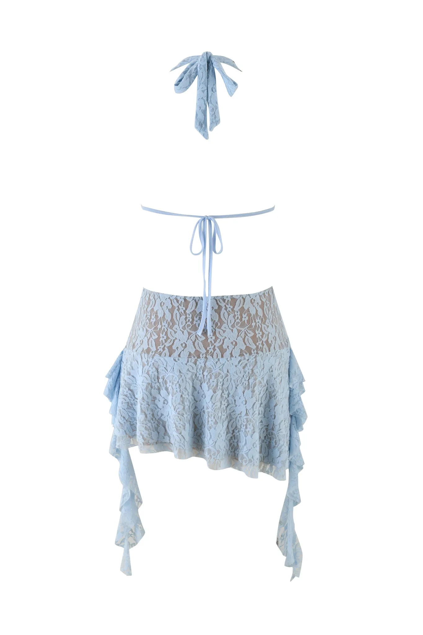 IRISIA LACE MINI DRESS - BLUE : BABY BLUE