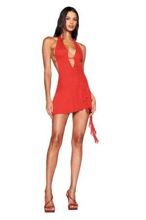 IRISIA MESH DRESS - RED