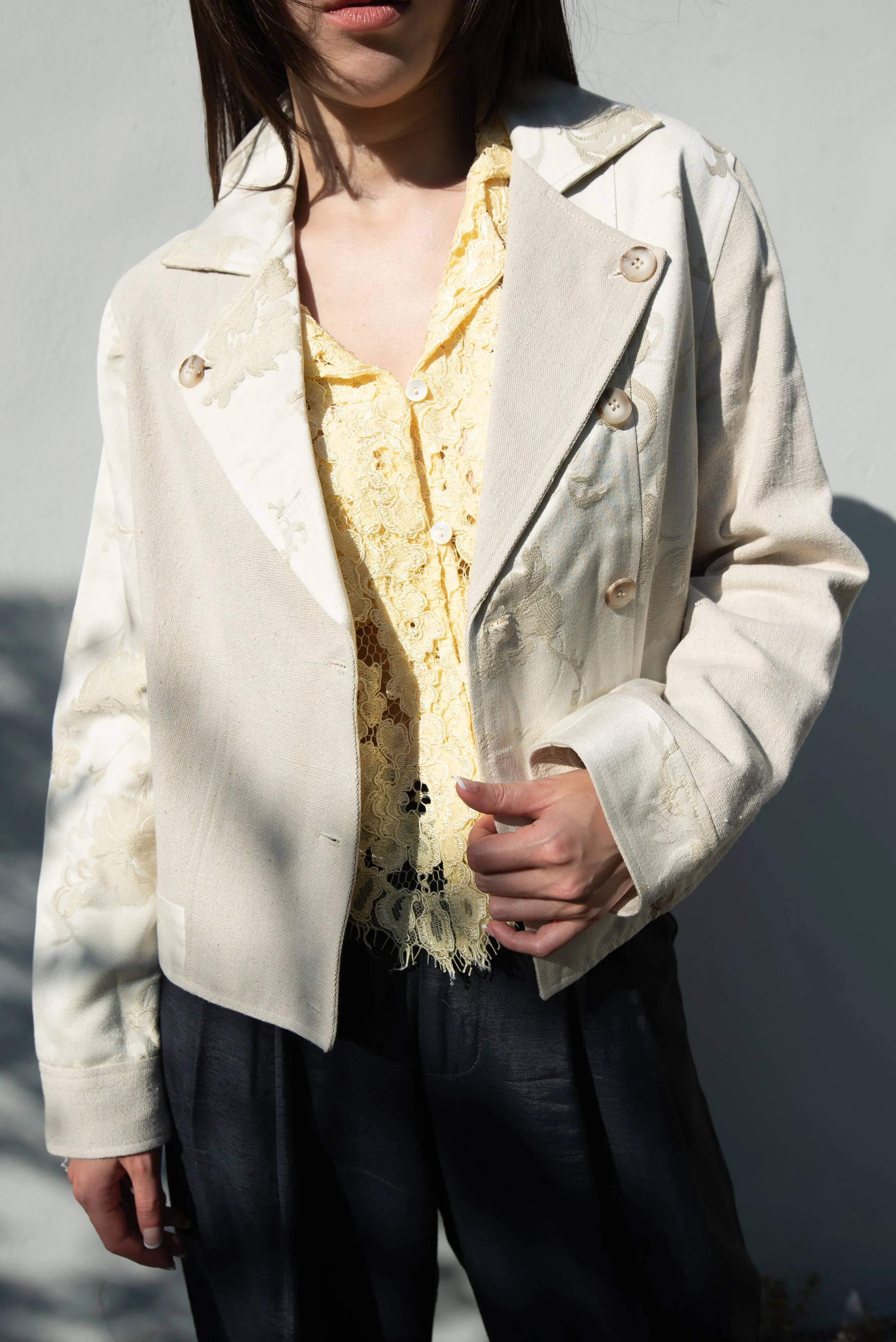 Ivory Mia Moto Jacket (Small)
