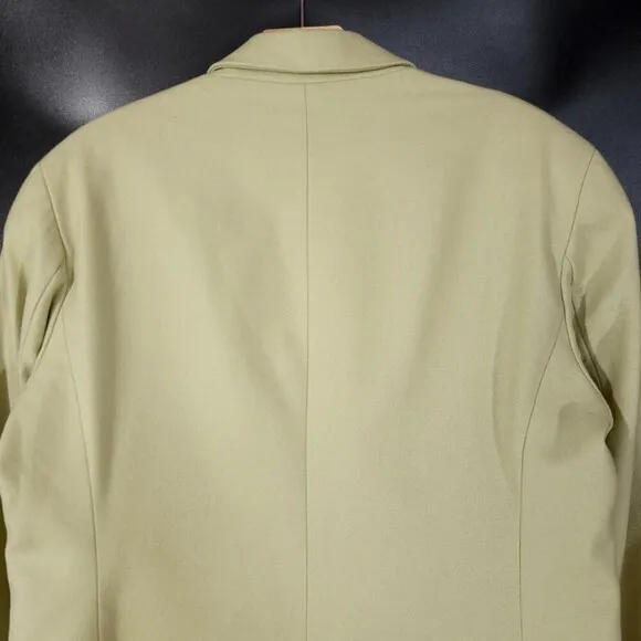J CREW Cashmere Wool Oversized Boyfriend Blazer Jacket in Leek Green Minimal 6