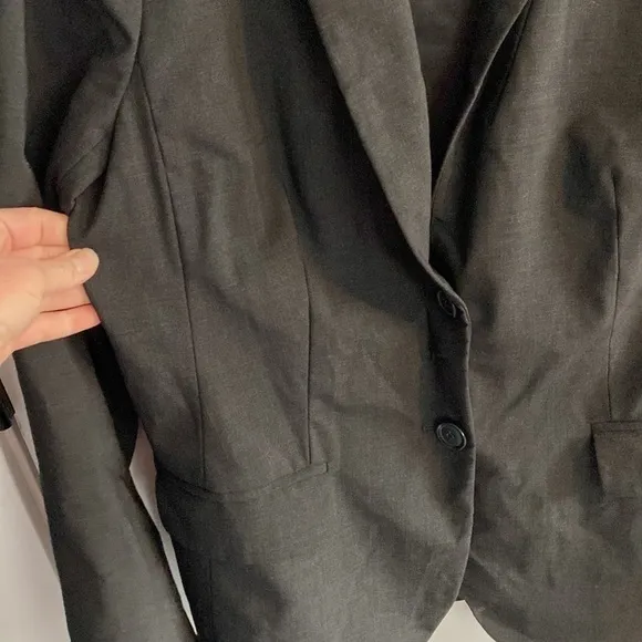 J Crew Charcoal Blazer EUC Size 8 Tall Bi Stretch