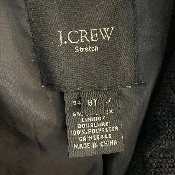 J Crew Charcoal Blazer EUC Size 8 Tall Bi Stretch
