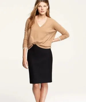 J. Crew No 2 Pencil Skirt 100% Wool, Color Black , Size 6P