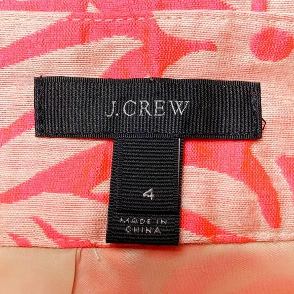J. CREW Plumeria Pink Floral Jacquard Crossover Wrap Pencil Skirt