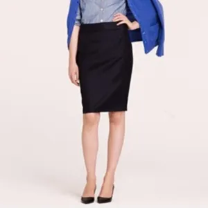 J. Crew Super 120s Pencil Skirt Black Size 6