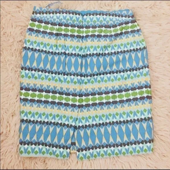 𝅺j. Crew The Pencil Skirt Aztec