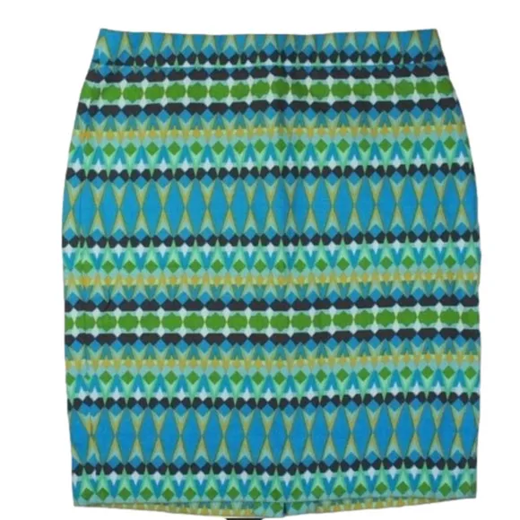 𝅺j. Crew The Pencil Skirt Aztec