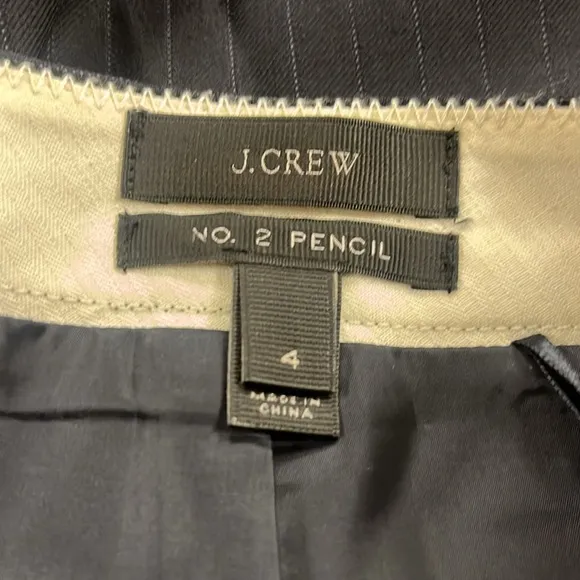 J.Crew No. 2 pinstripe Pencil® skirt in Italian wool