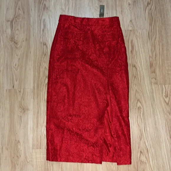J.Crew Side-Slit Pencil Skirt with Lace