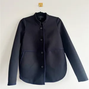 J.Crew Womens Tipped Twill Oversized Structured Jacket Modern Minimalist  Size 0
