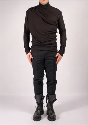 Jersey Turtleneck with Draping
