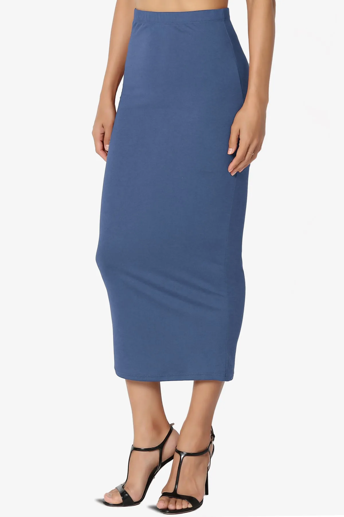 Joey Buttery Soft Knit Midi Pencil Skirt