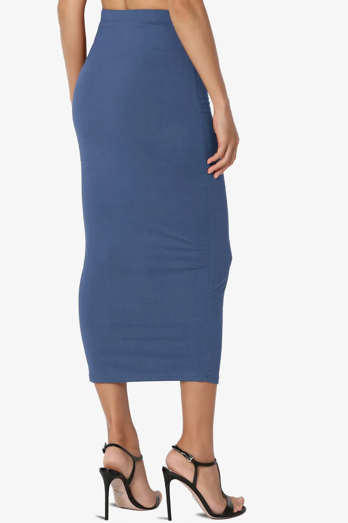 Joey Buttery Soft Knit Midi Pencil Skirt