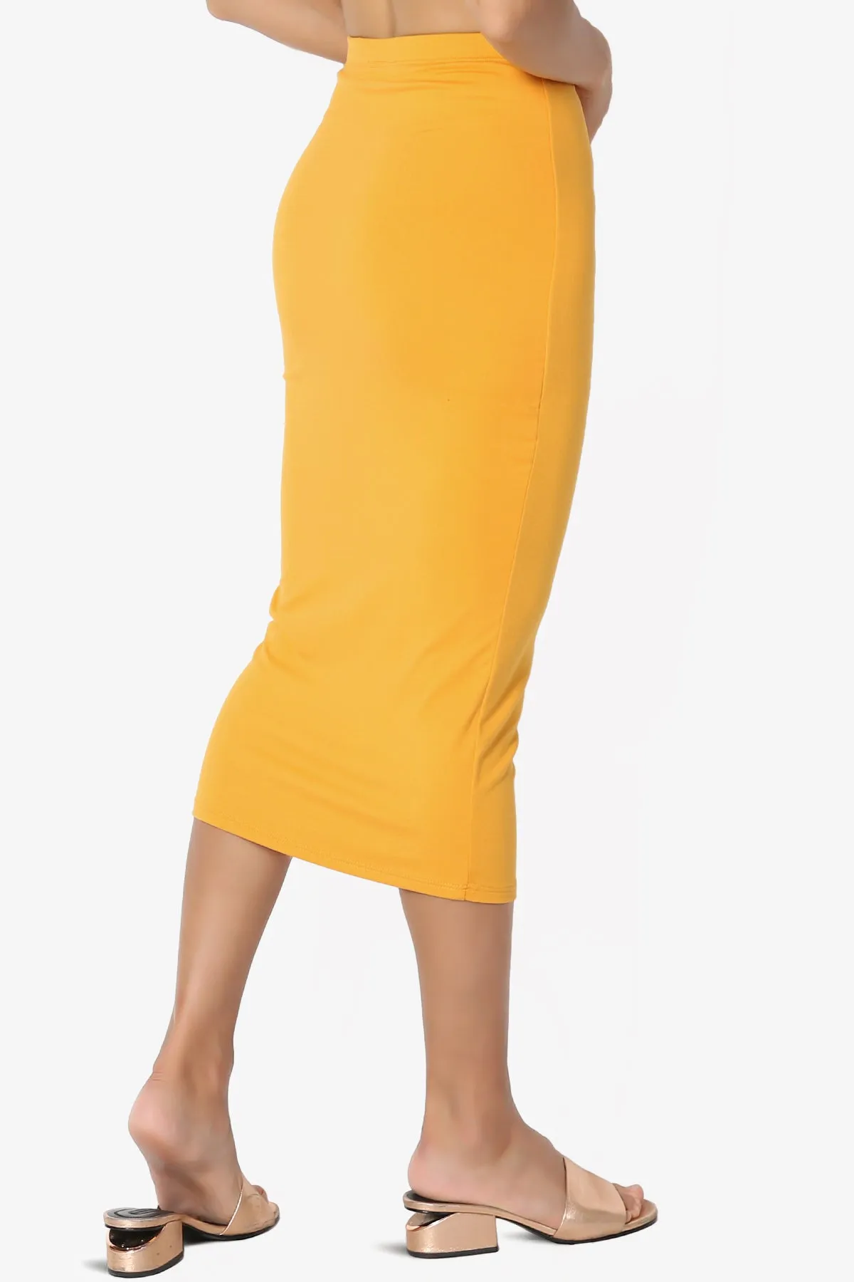 Joey Buttery Soft Knit Midi Pencil Skirt