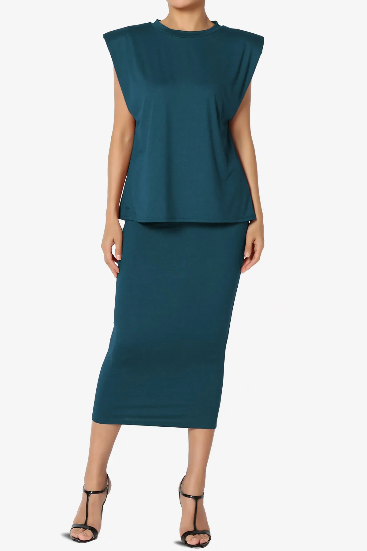 Joey Buttery Soft Knit Midi Pencil Skirt