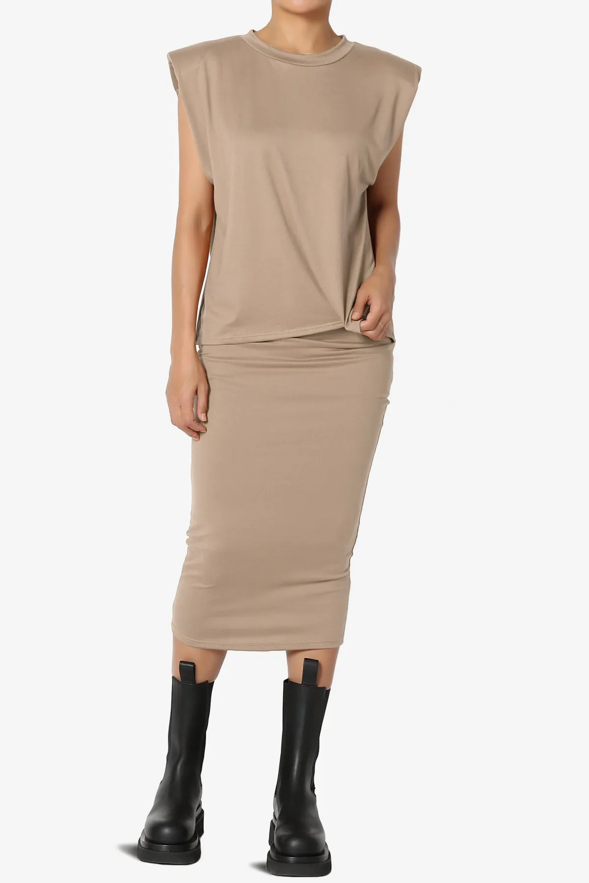 Joey Buttery Soft Knit Midi Pencil Skirt