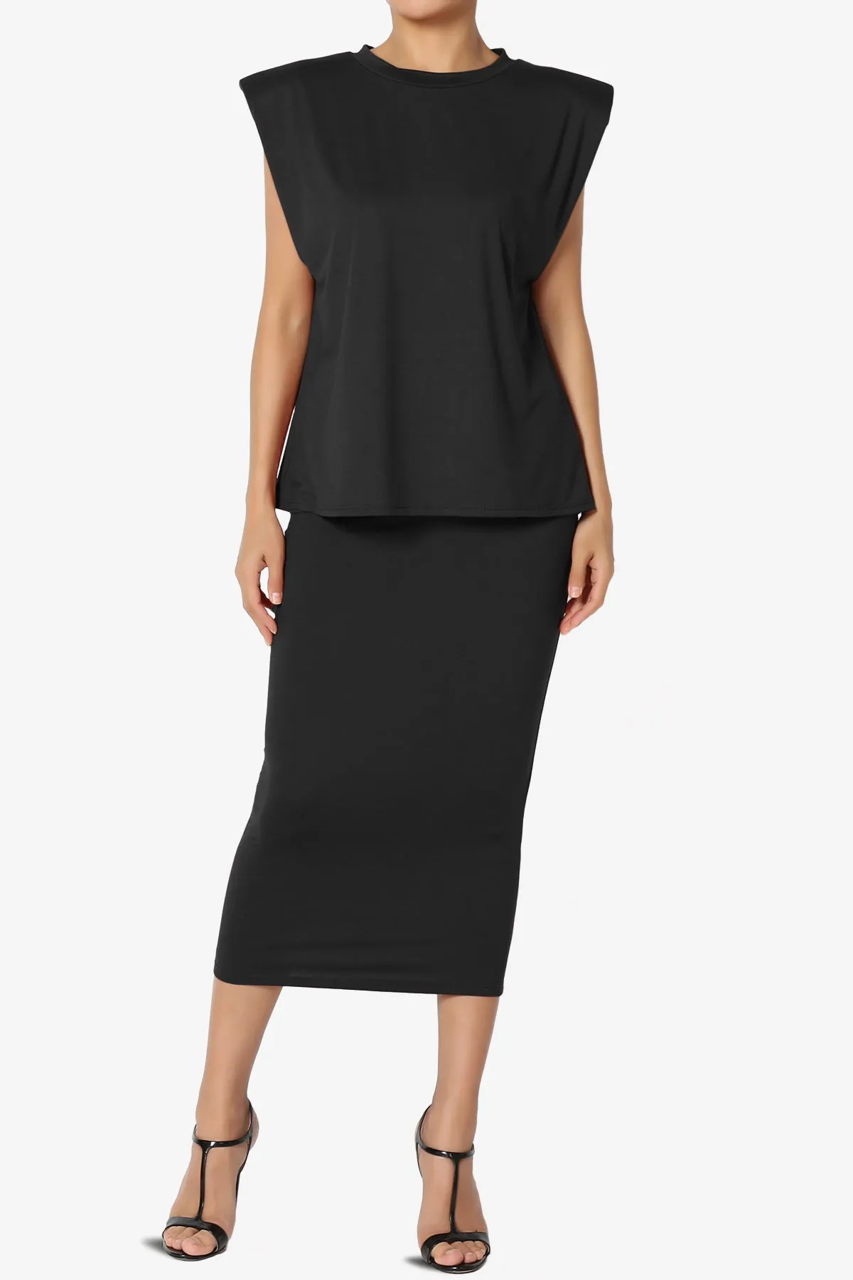 Joey Buttery Soft Knit Midi Pencil Skirt