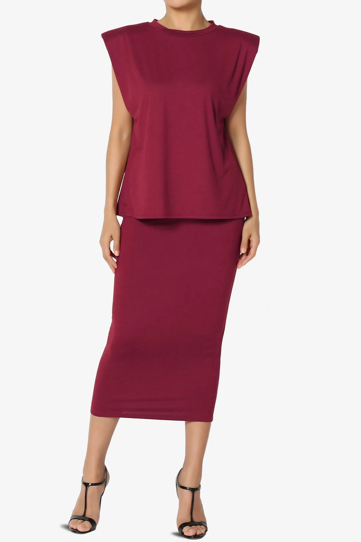 Joey Buttery Soft Knit Midi Pencil Skirt