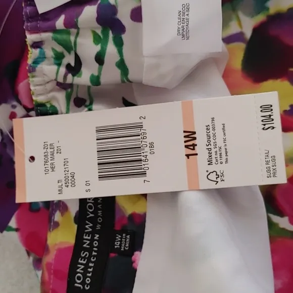 Jones New York Floral Pencil Skirt Size 14A (234)