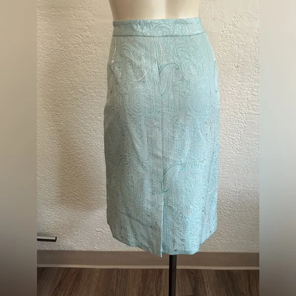 Jones New York light teal turquoise 2 Piece Blazer / skirt  Suit Size 12 NWT