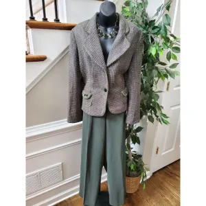 Judith Hart Women Multicolor Acrylic Single Breasted Blazer &amp; Pant 2 Pcs Suit 16