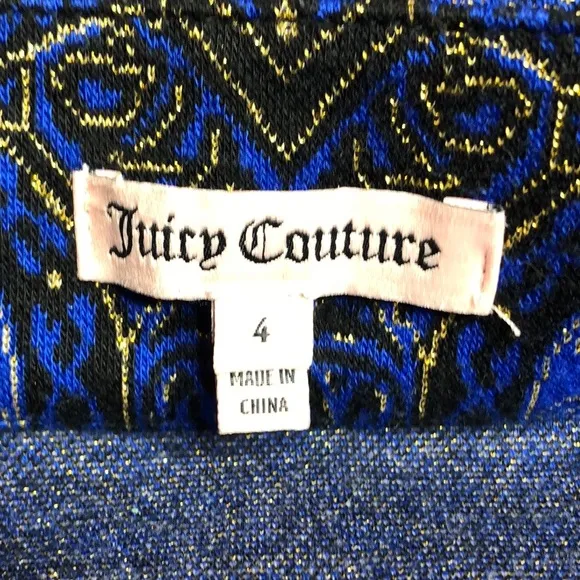 Juicy Couture Bodycon Metallic Pencil Skirt Size 4