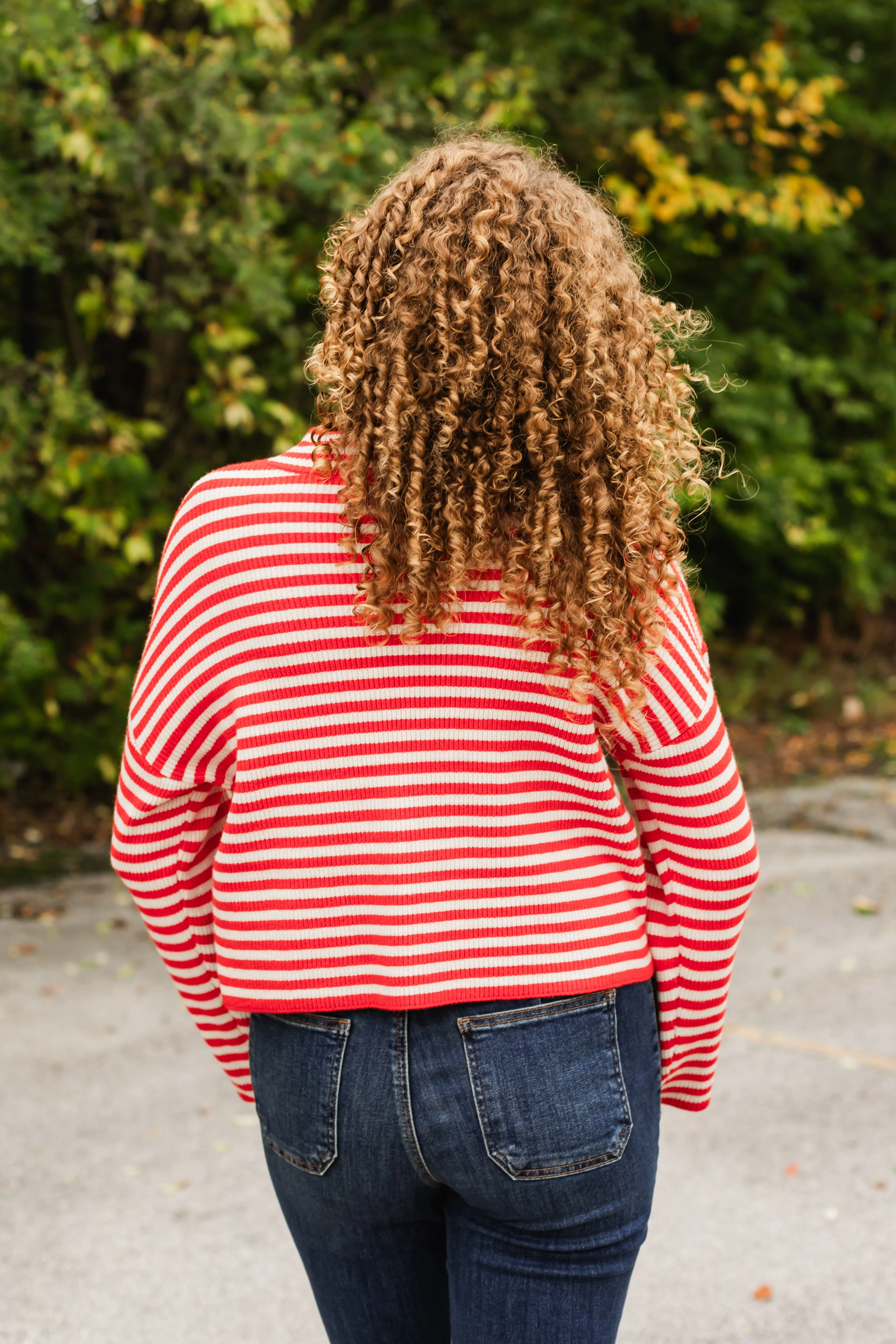 juno sweater top in red