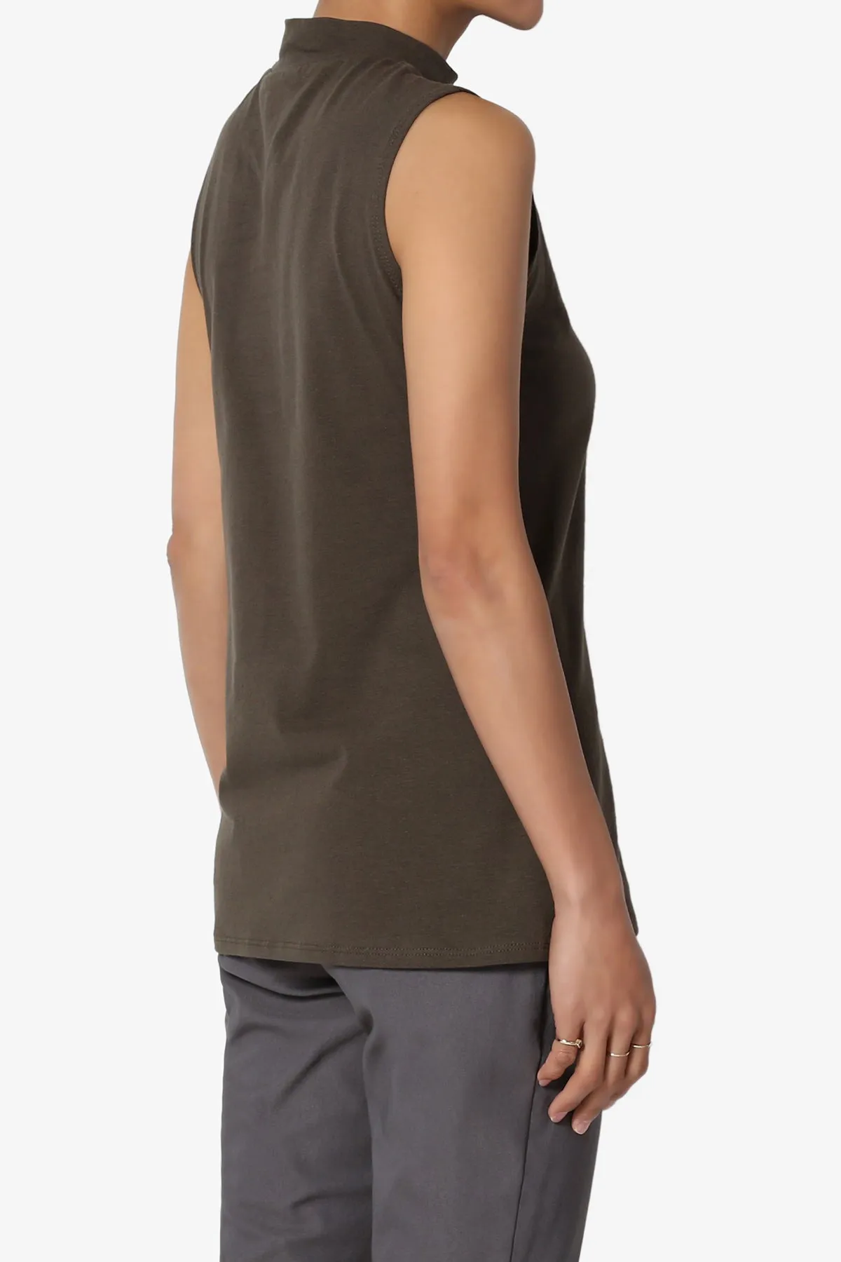 Kahiko Sleeveless Mock Neck Tee PLUS
