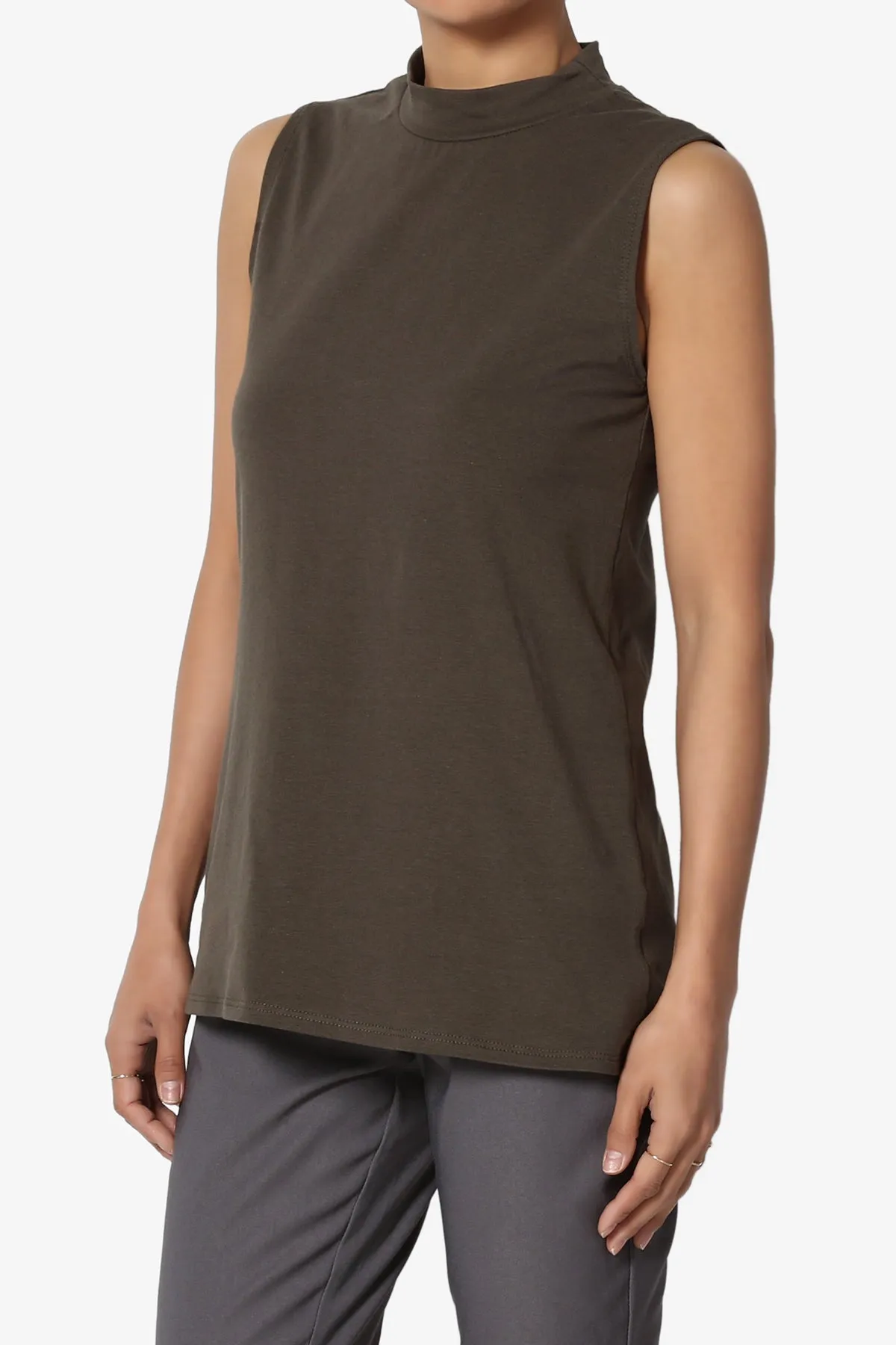 Kahiko Sleeveless Mock Neck Tee PLUS
