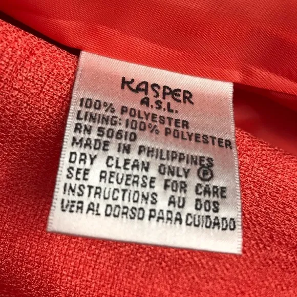 Kasper A.S.L Skirt Set Lined Career Blazer Suit Square Buttons Beautiful Set