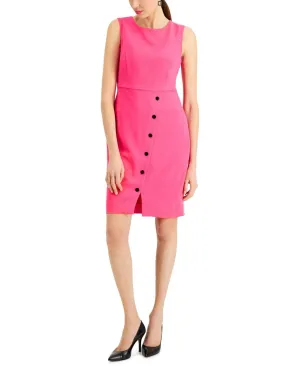 Kasper Womens Snap-Front Sheath Dress 10827300