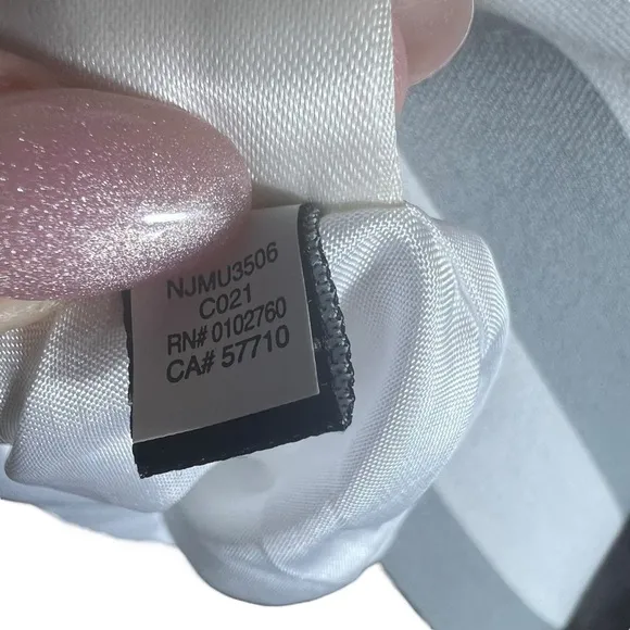 Kate Spade White and Grey Striped Cotton Silk Blend Pencil Skirt, Size 8