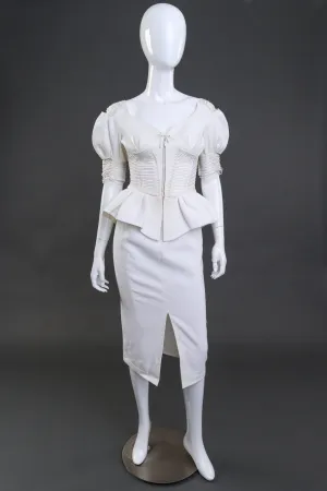 Laced Peplum Jacket & Skirt Suit