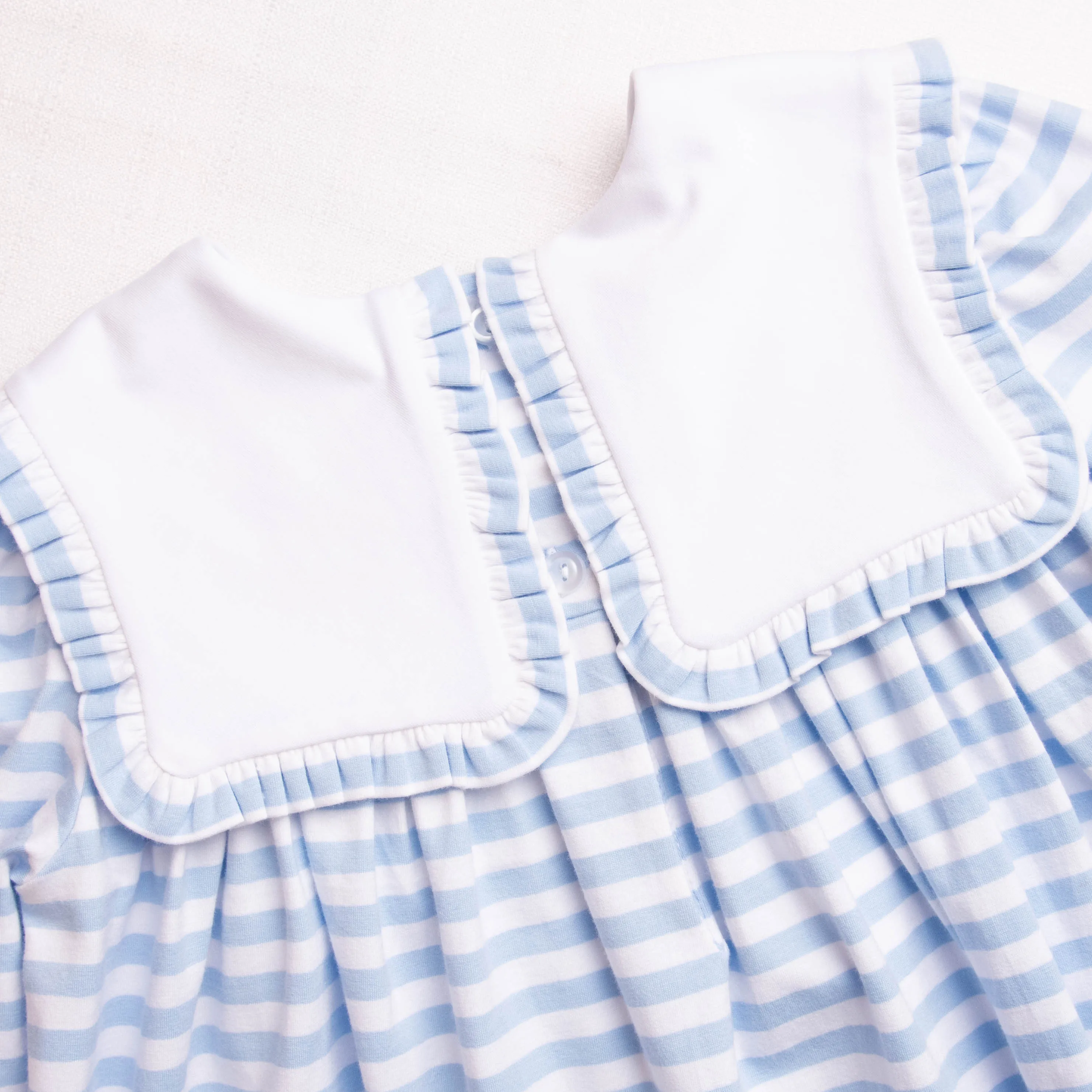 Lacey Bib Dress, Blue