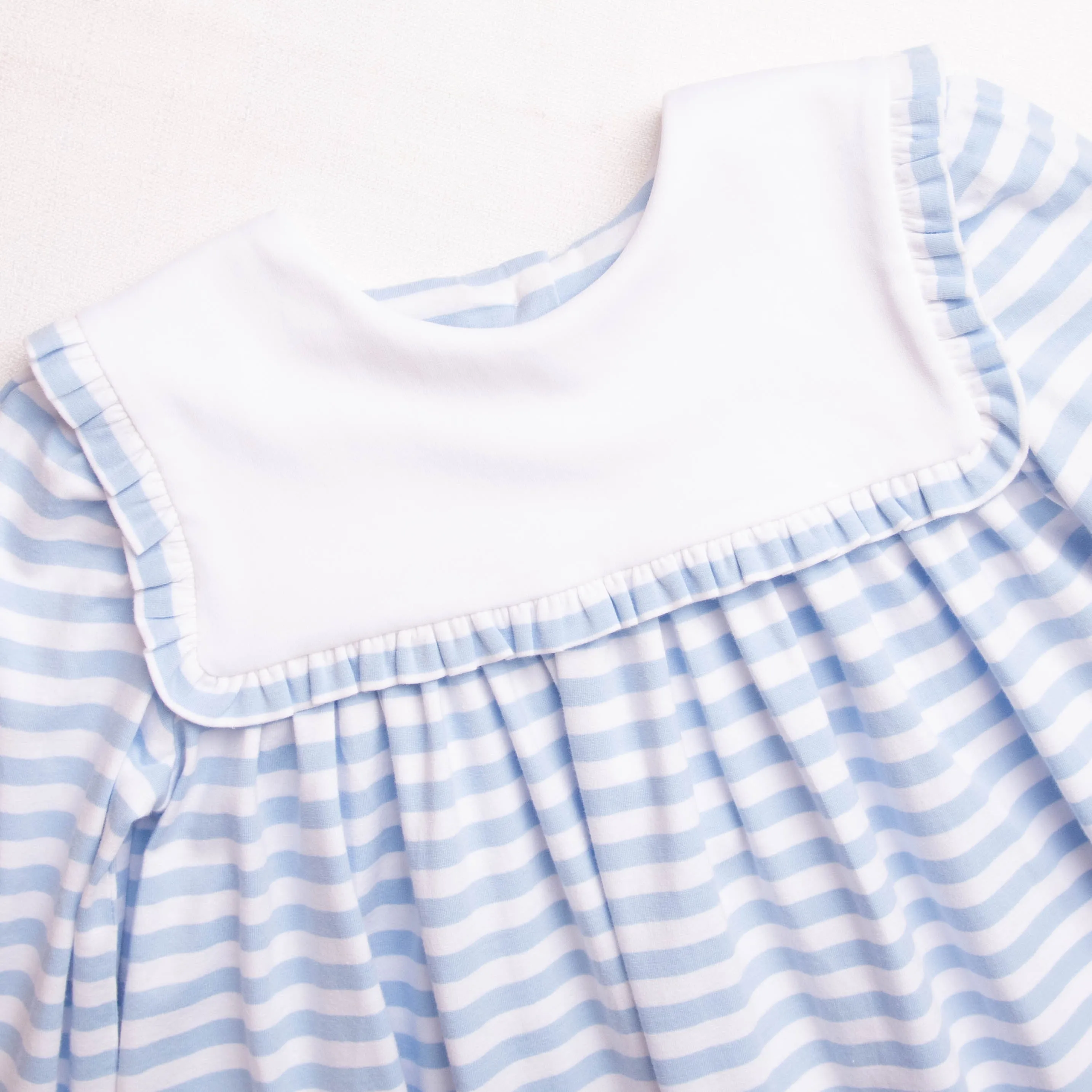 Lacey Bib Dress, Blue