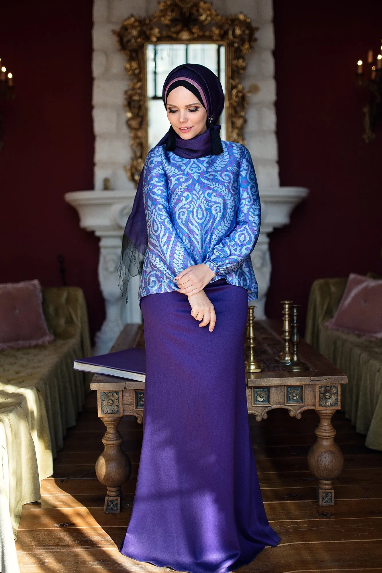 Lale Blouse Violete Silver