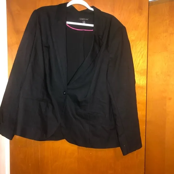 𝅺lane bryant black suit dress blazer size 28